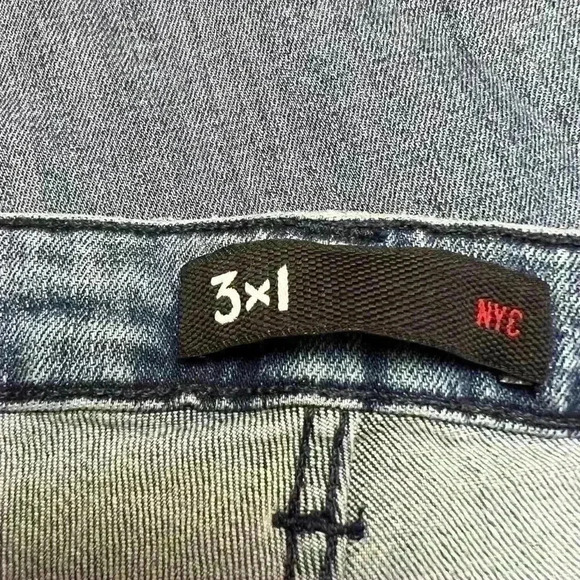 3x1 NYC Women's Jeans Armada Mid Bell in Light Wash Slim Raw Hem USA size 27 - Picture 7 of 10